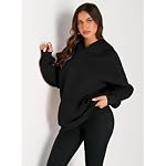 Hoodie Damen Kapuzenpullover Oversize Casual Pullover Sweatshirt Langarm Baumwolle Pulli Herbst Winter Hoody mit Tasche – Bild 2