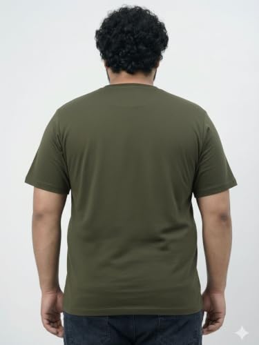 Image of Toodlegram - 100% Pure Cotton Plus Size T Shirt for Men- Regular Fit - Half Sleeve Roundneck Stylish Tshirt - Graphic Printed Be Wild (Size - 2XL to 10XL)