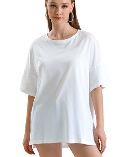 T-shirt surdimensionné femme en coton doux pour un bien-être absolu