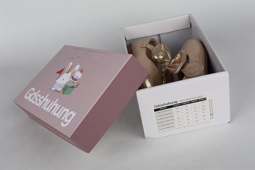 Toddler Little Girl Mary Jane Dress Shoes - Ballet Flats for Girl Party School Shoes Gold/Pink2