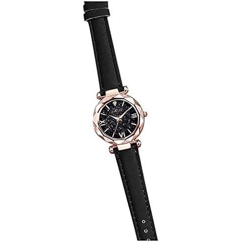 Watch for Women Lether Belt Unisex Stars Little Point Frosted Belt Watch Dotted Cover