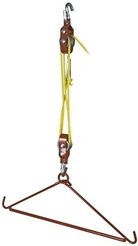 440lb Gambrel & Hoist System Deer Hog Game Tree Hanging Gutting Pulleys & Rope
