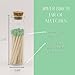 River Birch Decorative Matches in a Bottle with Striker - Cute & Colored Matches - 6 Bottles, Spring Green Tip, 120 Matches