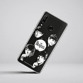 Coque Compatible avec Huawei P30 Lite New Edition Étui Housse The Beatles Logo Black & White - Les Beatles, Paul McCartney, John Lennon, RIngo Starr, George Harrison Coque Compatible avec Huawei P30 Lite New Edition Étui Housse The Beatles Logo Black & White – Image 2