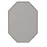 Couleur : noix WELL HOME MOBILIARIO & DECORACIÓN Miroir octogonal avec Cadre Brun Bois décoratif