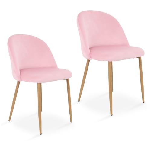 La mejor selección de Sillas en Walmart los 5 mejores. 45 Sillas Tapizadas con Tela de Terciopelo y Patas de Hierro Acabado en Madera para Comedor Sala Cocina Barra Set de 2 Sillas