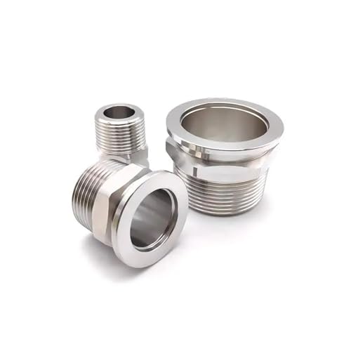 Adaptador de junta hexagonal KF25 de acero inoxidable 304 con rosca externa de 1/2 BSPT 3