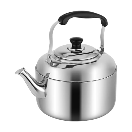 Whistle Tea Kettle - Stainless Steel Whistling Teapot, Boiling Pot System | Water Heating Kitchenware Apartment Farmhouse Restau