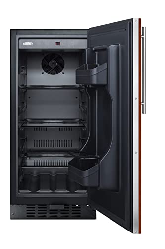 Summit Appliance Alr15Bif Ada Compliant 15" Wide All-Refrigerator For Built-In Or Freestanding Use With Digital Controls, Led Light, Panel-Ready Door And Black Cabinet #TOP3