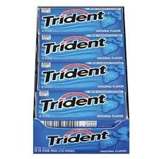 Trident Original Flavor Sugar Free Gum - with Xylitol - 12 Packs (168 Pieces Total) (2 Case(12-Pack))