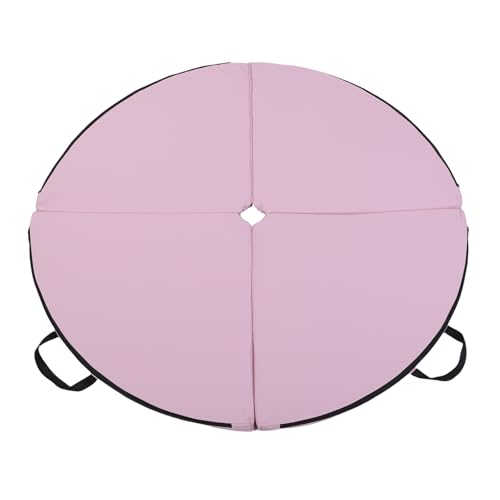 Fockety Pole Dance Matte, 4cm dick x 120cm breit, Faltbare runde Fallmatte mit Tragegriffen, EPE-Schaumstoffpolsterung und PU-Bezug, Schutzpolster für zu Hause und im Fitnessstudio