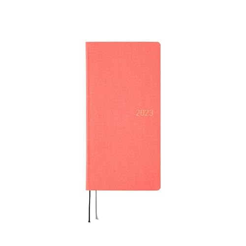 Hobonichi Techo Weeks Mega [Inglés/Tamaño Cartera/Enero 2023 Inicio] Colores: Happiness Pink Cover