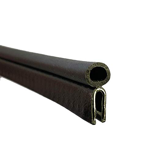 Trim Seal With Top Bulb – Pvc Plastic Trim With Epdm Rubber Bulb Seal – Fits 1/16” Edge, 3/8” Bulb Seal Diameter (25 Feet) #TOP12