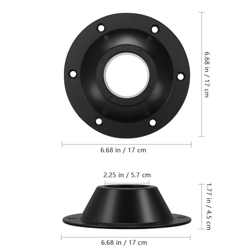 Gatuida RV Table Leg Base Mount Black Metal Camper Recreational Vehicle Boat Fixed Part Detachable Stand Holder Support Floor Bracket Secure Fit Space Saver Top Pick 17.00 cm Width Pro Gear Tool Kit - Image 2