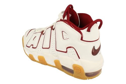 Nike Air More Uptempo Big Kids' Shoes (FJ2846-100, White/Gum Light Brown/Team Red) Size 62