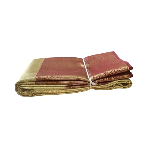 Generic maroon kanchipuram silk saree in pure silk – image 4