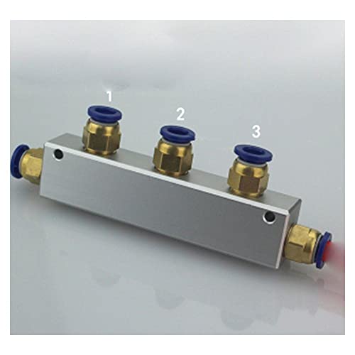 Push Fit 8mm 3 Way 5 Port Pneumatic Quick Connector Air Compressor Fitting Manifold Splitter