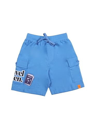 Image of KiddoPanti Boys 100% Cotton Knitted Above Knee Length Basic Cargo Shorts