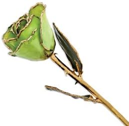 AllmygoldAllmygold 11" 24K Gold Dipped Real Rose (Peridot)