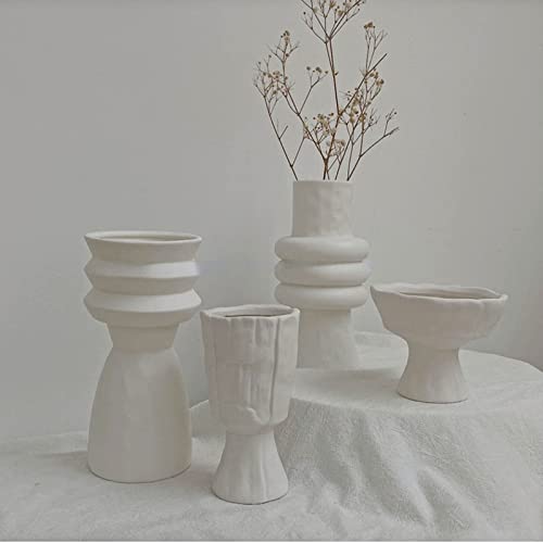 Vase en céramique blanc idéal pour vos ornements pour la maison - 3