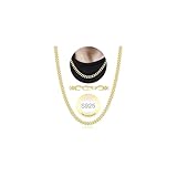 Avotto 925 Gold Chain for Men Boys 5mm Cuban Link Chain Sterling Silver Chain Necklaces Cadena De Oro Para Hombre Valentine's Jewelry Gifts for Men Boys 20 Inch