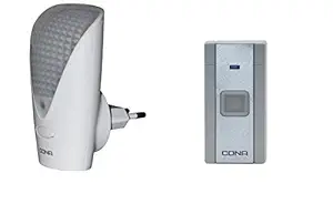 Cona Smyle Elite Electrical Remote Door Bell with Sensor LED Night Lamp (White)