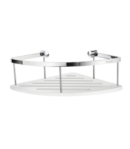 Preisvergleich Produktbild Smedbo SIDELINE Eckseifenkorb weiss / Messing verchromt