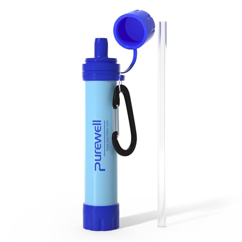 Purewell Outdoor-Wasserfilter – 0,01 μm Ultrafeinfilter entfernt 99,99% Bakterien &...