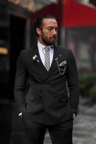 Men's Slim Fit 2 Piece Suit Double Breasted Suit for Man Formal Wedding Groosmen Suits Prom Tuxedo Suit4