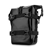 GLOWICK Motorcycle Bumpers Bag Waterproof 8L Motorcycle/Bike Crash Bar Design with Buckles & Side Shoulder Straps Tail/Pannier Cycle Bike Riding Waterproof Bag Roll Top Travel Backpack (1Pcs)