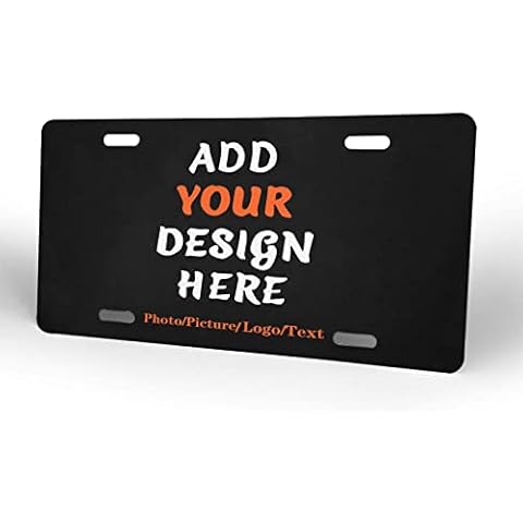 Custom License Plate, Personalized Design Your Own Picture Name Message and Text Aluminum Metal License Plate Covers Novelty Tag for Auto Car Bike Bicycle Motorcycle Vehicle 6 x 12inch Cover