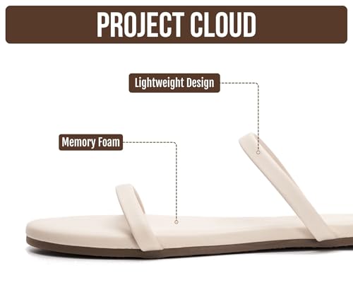 Image of Project Cloud Summer Sandals for Women with Memory Foam Insole (Transition) | Memory Foam Insole; Beach Flip Flops; Non-Slip Sole; Lightweight Double Straps; Summer Sandals for Women; Everyday Comfort