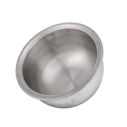 Abaodam Revestimiento de olla arrocera olla de cocina suministro de cocina olla interior de olla arrocera de metal olla interior para olla arrocera repuesto de cocina acero Plata