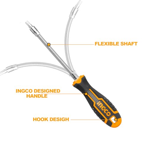 INGCO 12 Pcs Flexible shaft screwdriver set, screwdriver set