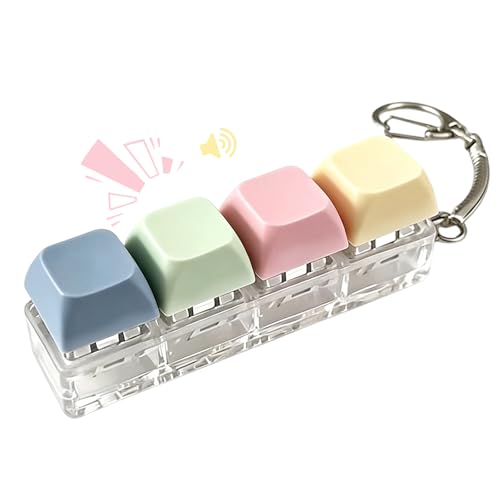 1 Pcs Tastatur Fidget Toy Fidget Keyboard Fidget Tastatur Clicker Mechanischer Schalter Stressabbau Schlüsselanhänger für Dekompression Verbrauch Zeit Clicker Tastenkappe Spielzeug