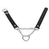 ❤Fonction: Taille ajustable, facile à porter et à décoller, le tour de cou en cuir noir a l'air cool qui met en valeur votre personnalité distinctive, il sera populaire auprès des filles.