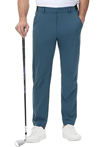 Tbmpoy Mens Stretch Golf Pants Lightweight Quick Dry Casual Work Pant With 3 Pockets Stone Blue 36 #TOP4