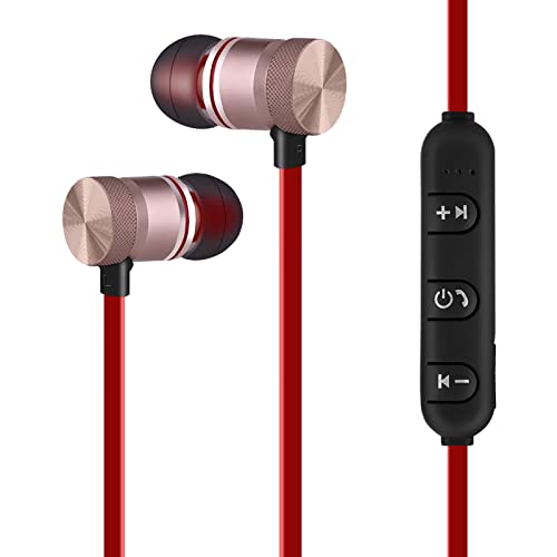 Przenośny zestaw słuchawkowy Bluetooth, Bezprzewodowy Magnes Sportowy Słuchawki Bezprzewodowe Słuchawki Słuchawki Magnes Słuchawki dla Android Złoty Sport Wbudowany z