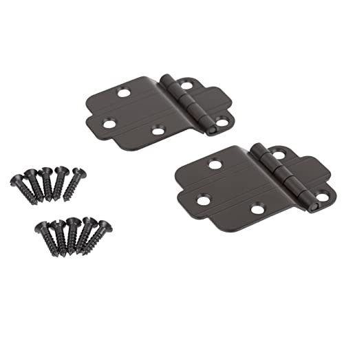 Oil Rubbed Bronze Art Deco Offset Mount Cabinet Door Hinge | Pack Of 2 | Hoosier Type Cabinets Reproduction Hardware | Ua-202-Hob #TOP3