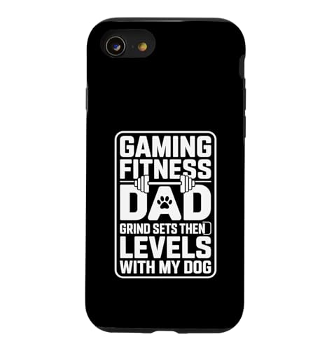 Gaming Fitness Dad Grind Set Then Level With My Dog �X�}�z�P�[�X iPhone SE (2020) / 7 / 8 �p