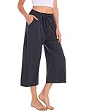 Annenmy Women's Capri Yoga Sports Pants, Wide Leg Quick Dry High Waisted Hiking Lightweight Pants Dr