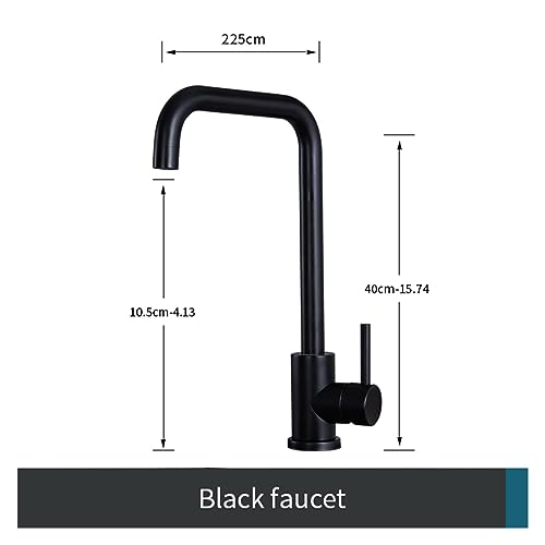 Robinet de cuisine noir mitigeur laiton eau chaude froide - 3