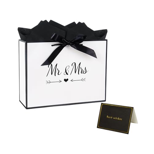 11 Mr & Mrs Gift Bag Wedding Gift Bag with Tissue Paper