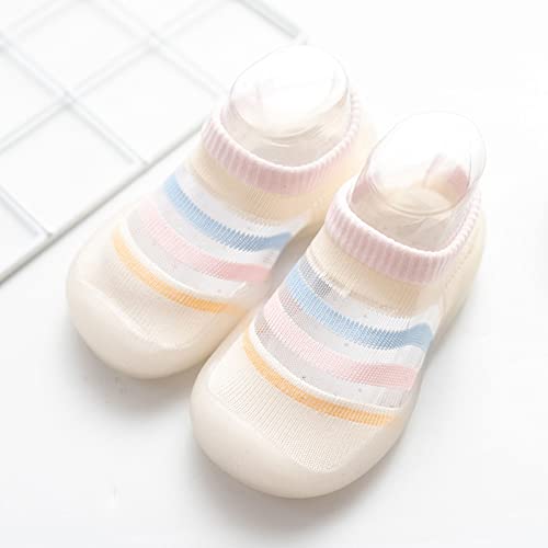 Ballet Shoes for Girls Boys Elegant Chic Striped Prints Floor Shoes Breathable Wearproof Stretch Walking Shoes2