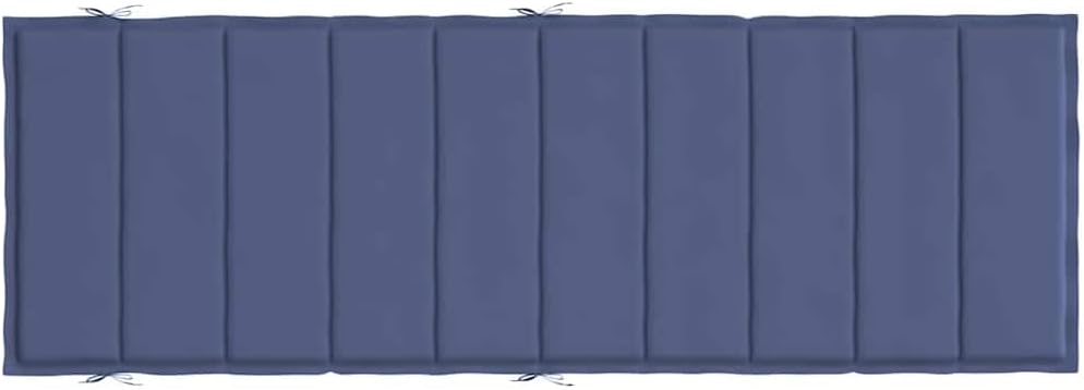 vidaXL Navy Blue Oxford Fabric Sun Lounger Cushion - Water- & Non-Slip Design for Patio/Garden/Indoor Seating Comfort, 73.2"x22.8"