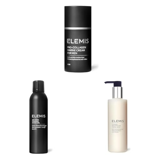 ELEMIS Men’s Skincare Trio – Men Marine Cream, Ice Cool Shaving Foam & Facial Wash