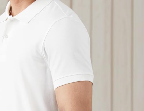 Image of Amazon Brand - Symbol Men's Cotton Rich Solid Polo Tshirt | Collar Tshirts | Half Sleeves | Plain-Regular Fit (Available in Plus Sizes and Combo Pack of 2)