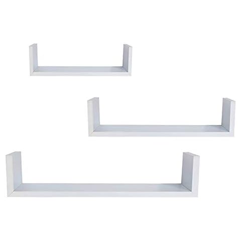 U-Shaped Floating Shelves Wall-Mounted Set of 3 Cover