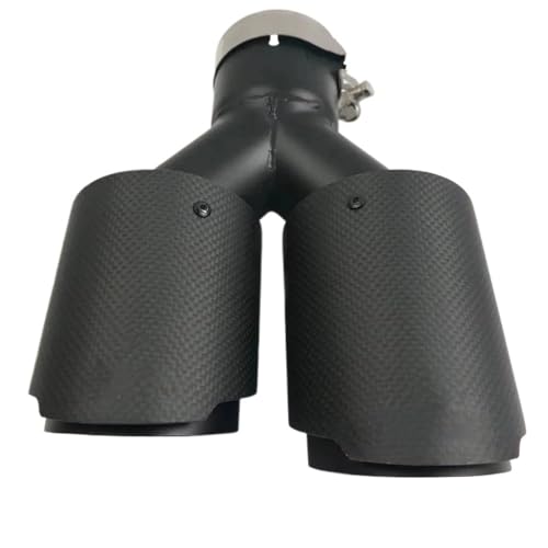 Silenciador cola tubo de escape universal doble negro mate para coche modificado