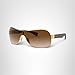 Ray-Ban Unisex RB3471 Shield Sunglasses, Gold/Brown Gradient Dark Brown, 32 mm